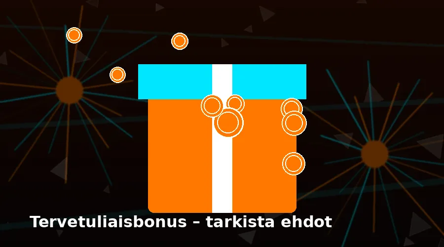 Smasha Kasino tervetuliaisbonus – kuvitus lahjapaketista ja kolikoista